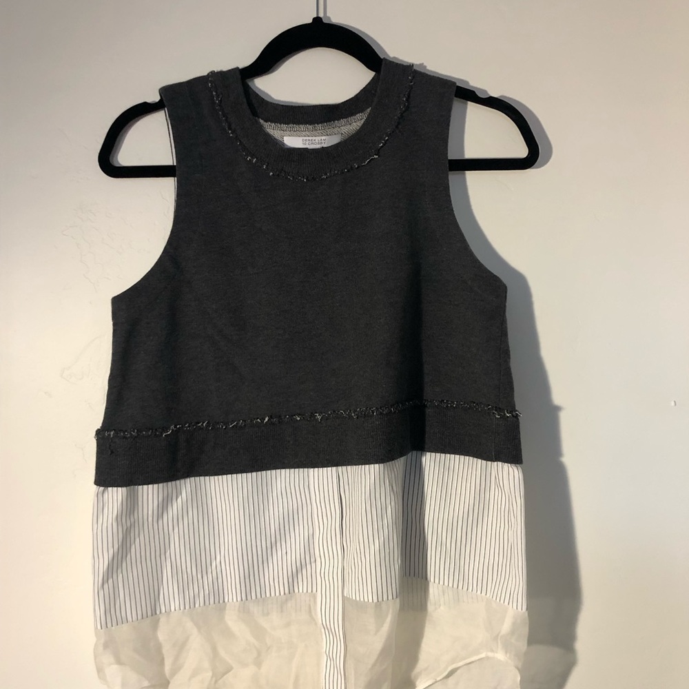 Grey & strip blouse, classy but comfty’